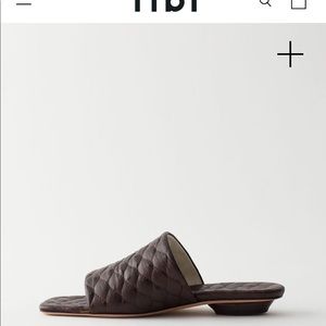 Tibi Quilted Ostrich sandal